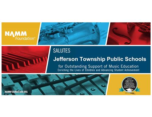 Jefferson Township Schools voted 2017 Best Communities for Music Education 
